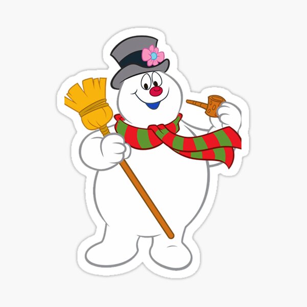 Cute Melting Snowman Frosty Christmas Xmas' Sticker