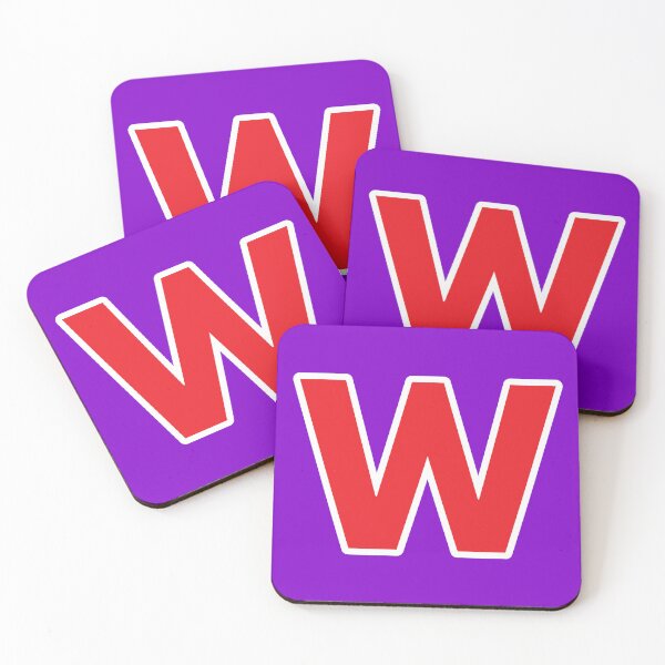 Item preview, W — Initial — The Letter W — Red and White designed and sold by GoodSequel.
