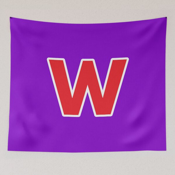 Item preview, W — Initial — The Letter W — Red and White designed and sold by GoodSequel.