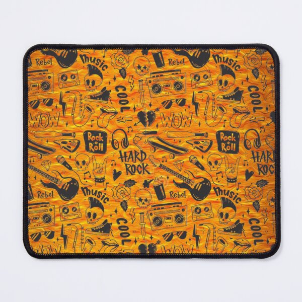 Item preview, Rock Music Pattern Black Orange Yellow designed and sold by Profitrip.