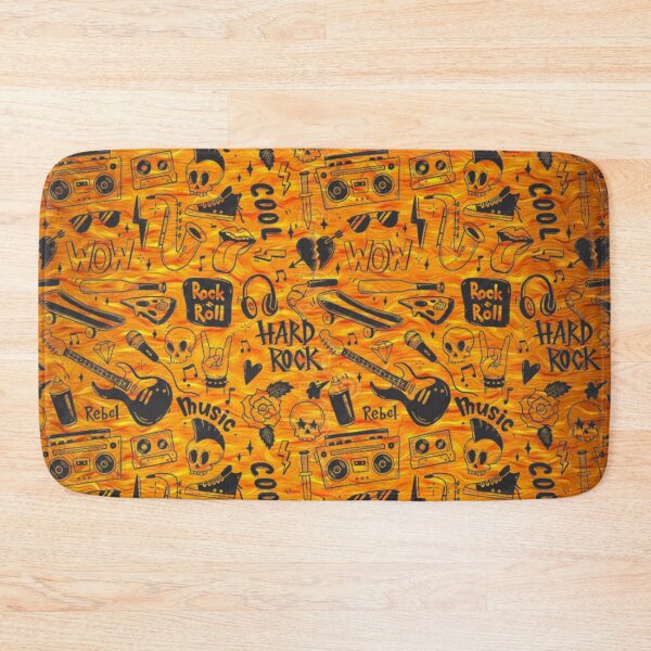 Item preview, Rock Music Pattern Black Orange Yellow designed and sold by Profitrip.