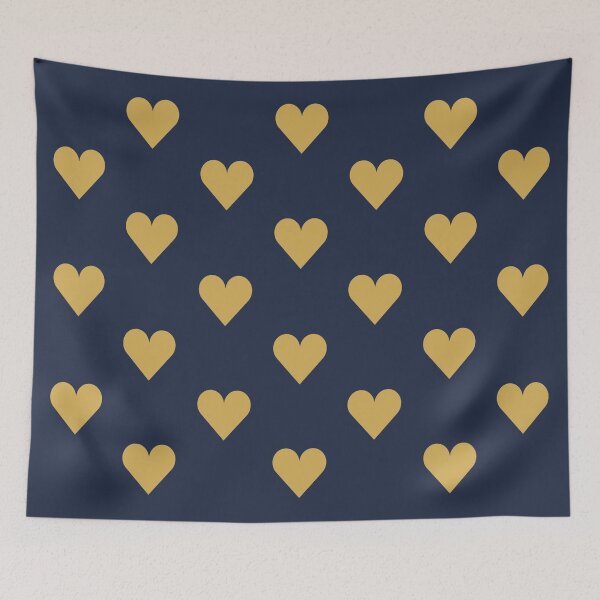 Item preview, Medium GOLD and NAVY BLUE LOVE HEARTS designed and sold by RachelMacht.