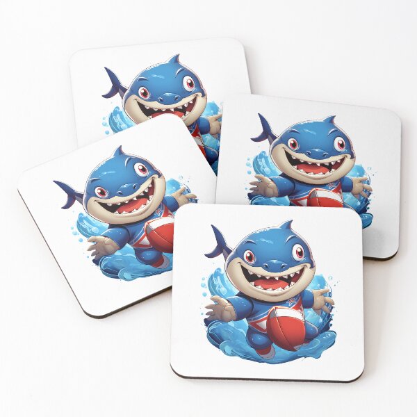 Item preview, Shark playing football designed and sold by joiedesing.