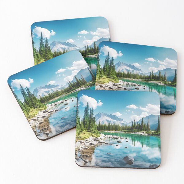 Item preview, Mountain lake scenery drawing designed and sold by Radibor78.