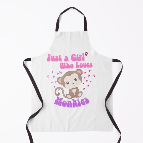 Aperçu de l'œuvre Juste une fille qui aime les singes créée et vendue par DesignedToATee.
