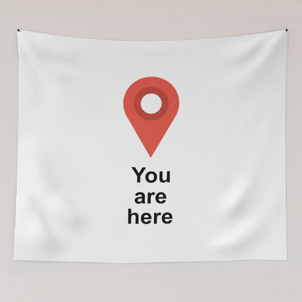Item preview, You Are Here Funny Map  designed and sold by BUBLTEES.