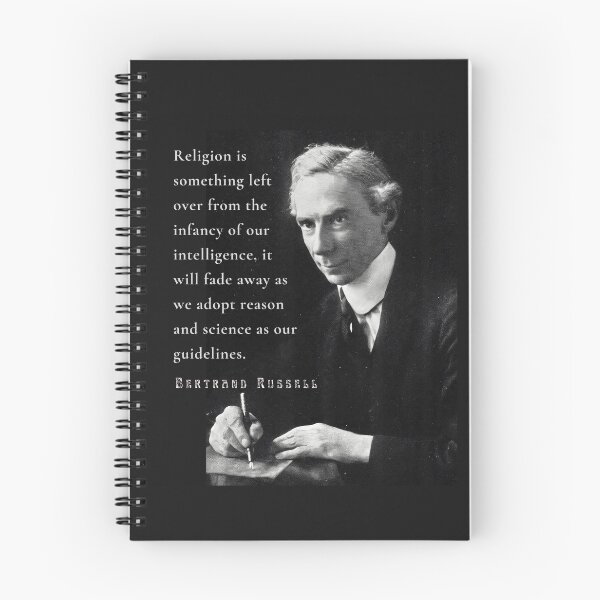 Item preview, Bertrand Russell quote: Religion is something left over from the infancy of our intelligence... designed and sold by artbleed.