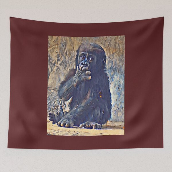 Item preview, Baby Western Lowland Gorilla  designed and sold by Sharon the Zoo Lady Photography .
