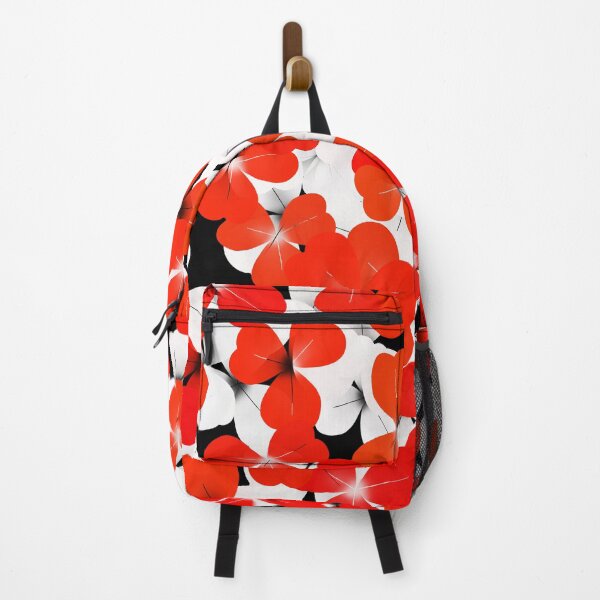 Item preview, Red and White Petals on Black designed and sold by Sun-Soles.