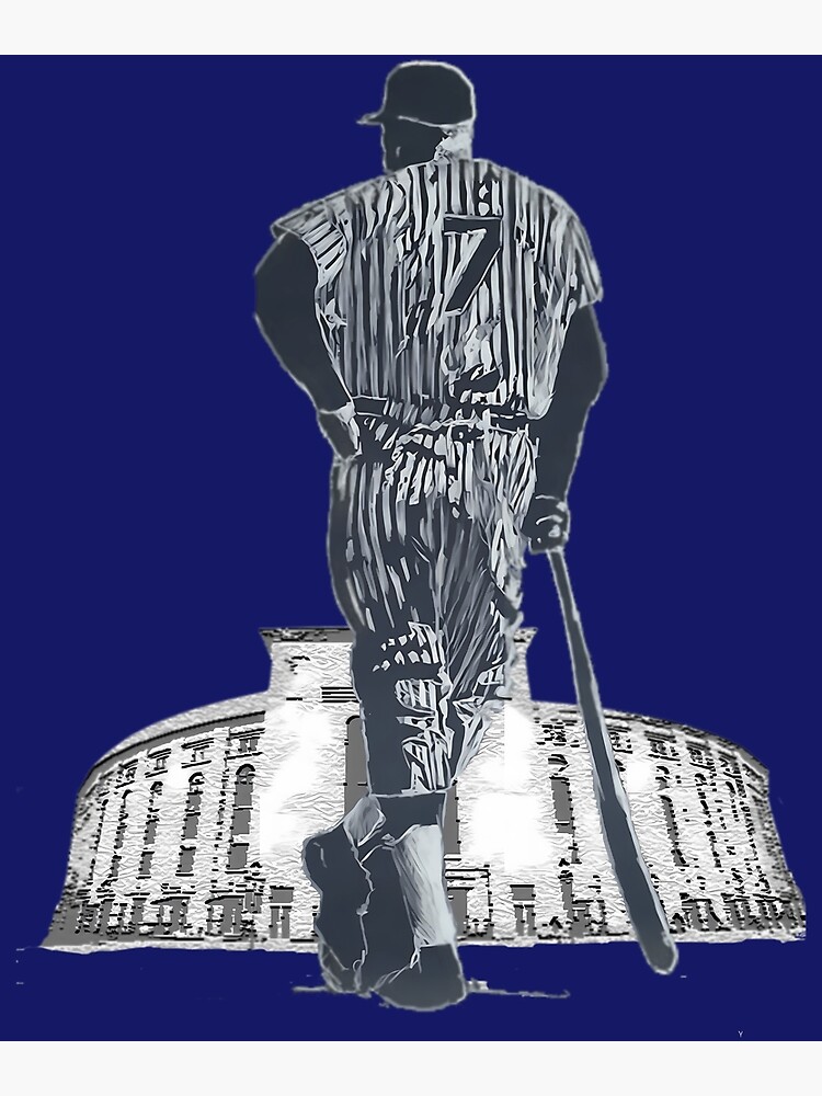 Mickey Mantle in Yankee Stadium Art Print