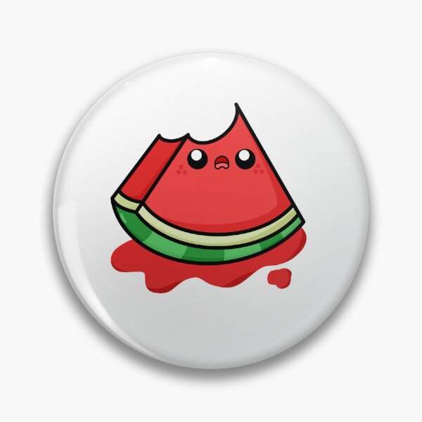 Item preview, Half-eaten Juicy  Cute Cartoon Watermelon || Kawaii designed and sold by cookingwithten.