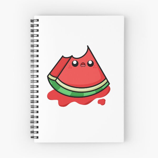 Item preview, Half-eaten Juicy  Cute Cartoon Watermelon || Kawaii designed and sold by cookingwithten.