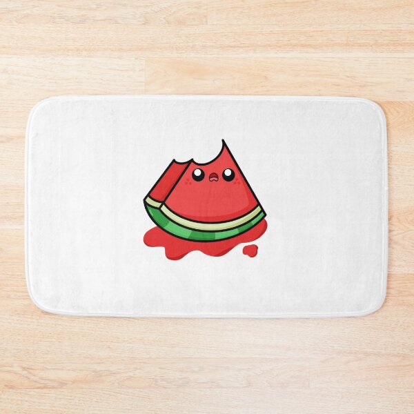 Item preview, Half-eaten Juicy  Cute Cartoon Watermelon || Kawaii designed and sold by cookingwithten.