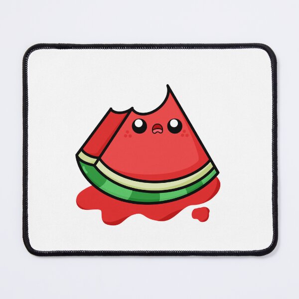 Item preview, Half-eaten Juicy Cute Cartoon Watermelon || Kawaii designed and sold by cookingwithten.
