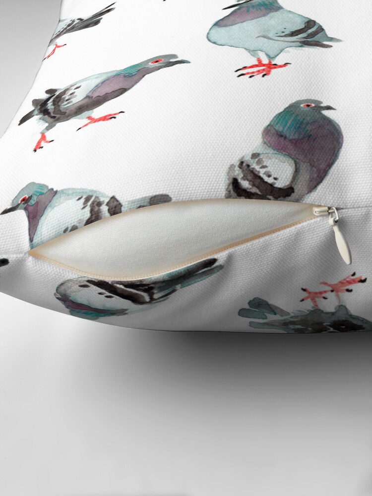 Thumbnail 2 of 4, Pillow, The pigeons designed and sold by Chabdpointcom.