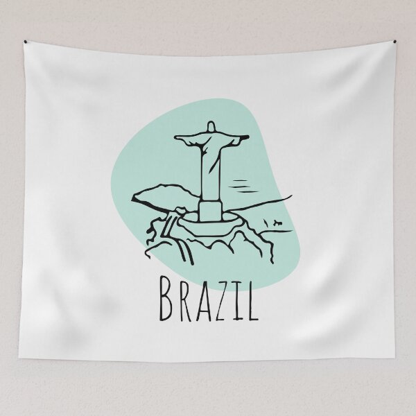 Item preview, Brazil doodle illustration designed and sold by mariakostory.