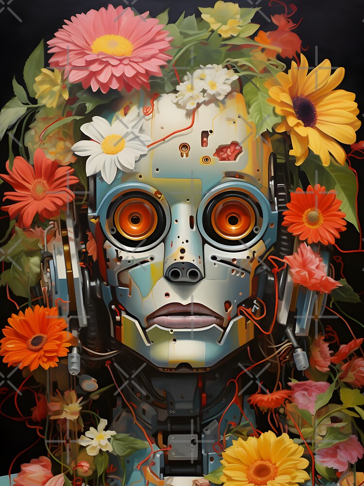 Robot in Flowers