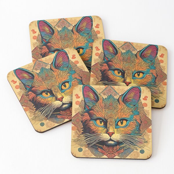 Item preview, Vintage Pop Art  Louis Wain Style Cat designed and sold by PC-artist.