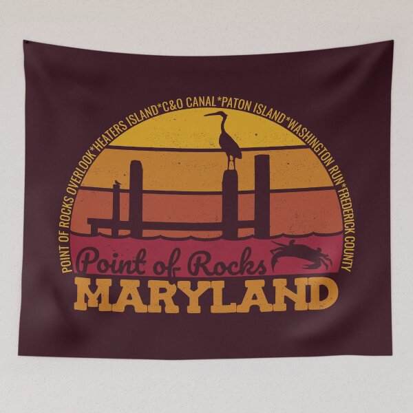 Item preview, Point of Rocks Maryland Sunset Retro Vintage Local Pride Logo designed and sold by CRHPOD20.