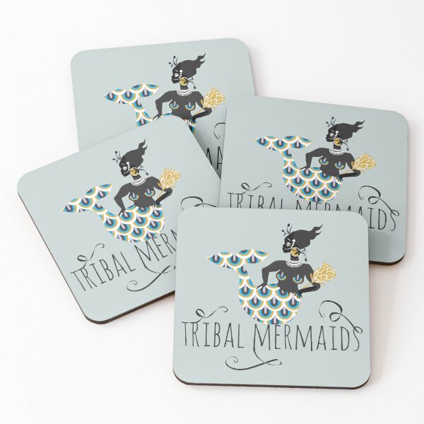 Item preview, Tribal mermaids - PROTEA girl (Gold & Blue) designed and sold by KEROMERO.