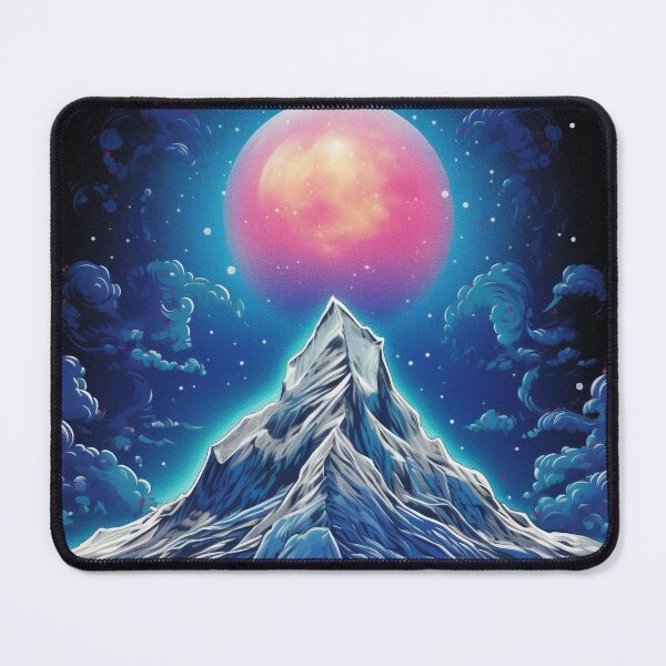 Item preview, Luminous Peaks - Psychedelic Mountain Landscape designed and sold by OdysseyArtworks.