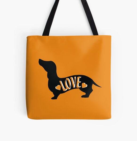 ABPHQTO Poster Portrait Dog Dachshund Canvas Bag Reusable Tote Grocery  Shopping Bags Tote Bag 14x16 inch 