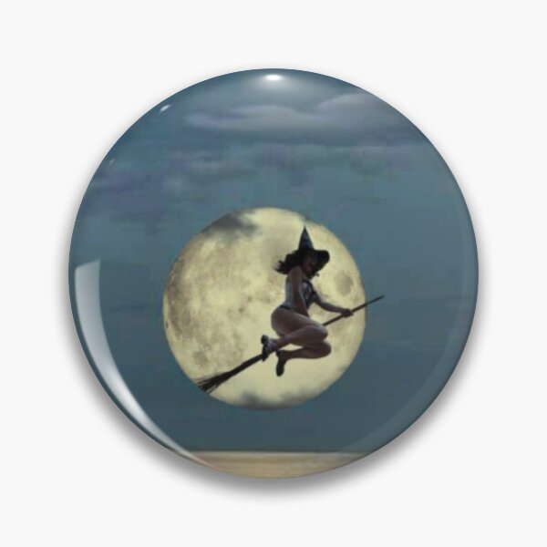 Item preview, Witch On Broom With Full Moon designed and sold by Profitrip.