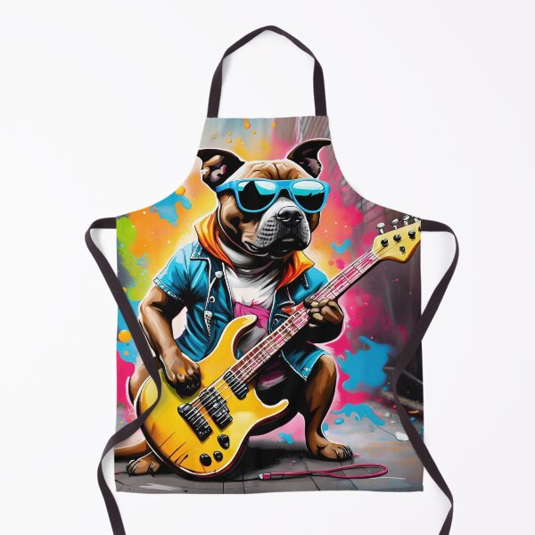 Item preview, Staffordshire Bull Terrier Bass Player designed and sold by Ameiva-Apparel.