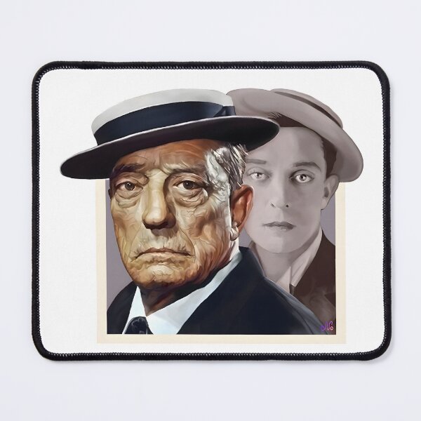 Item preview, Ghosts Digital Painting of Buster Keaton by Nicolette Olivier, Single and Repeating Pattern, Choose Your Own Background designed and sold by Nicolette Olivier.