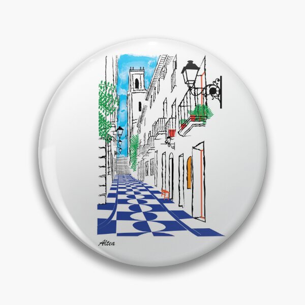 Item preview, Altea Calle Mayor in black and blue designed and sold by malangacamisetas.