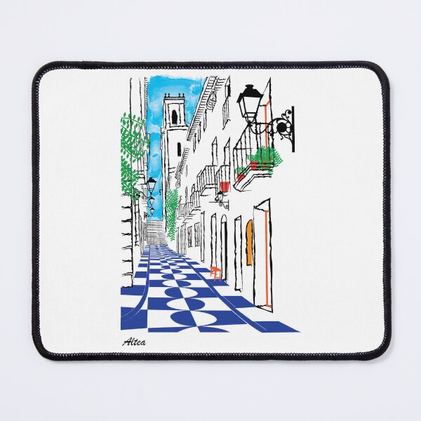Item preview, Altea Calle Mayor in black and blue designed and sold by malangacamisetas.