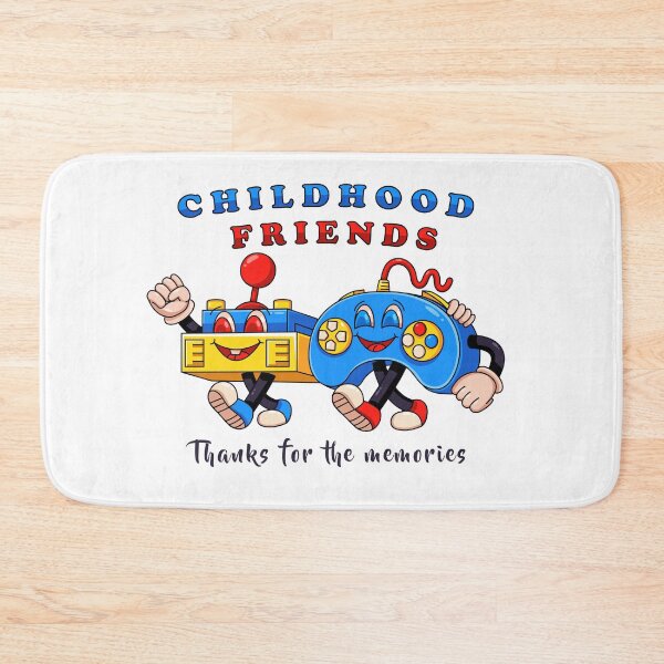 Item preview, Childhood friends, two joystick mascots walk together designed and sold by Kevyn Adha.