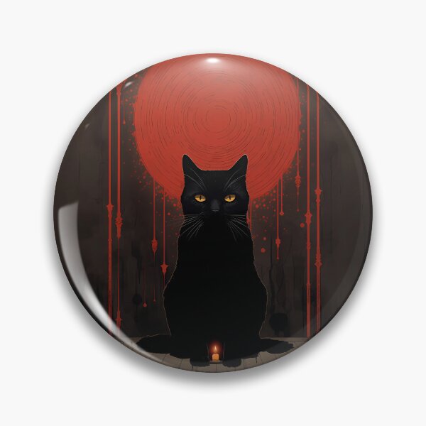 Item preview, HUGS & HISSES Black Cat Graphic Gothic T-Shirt & Poster designed and sold by hugsandhisses.