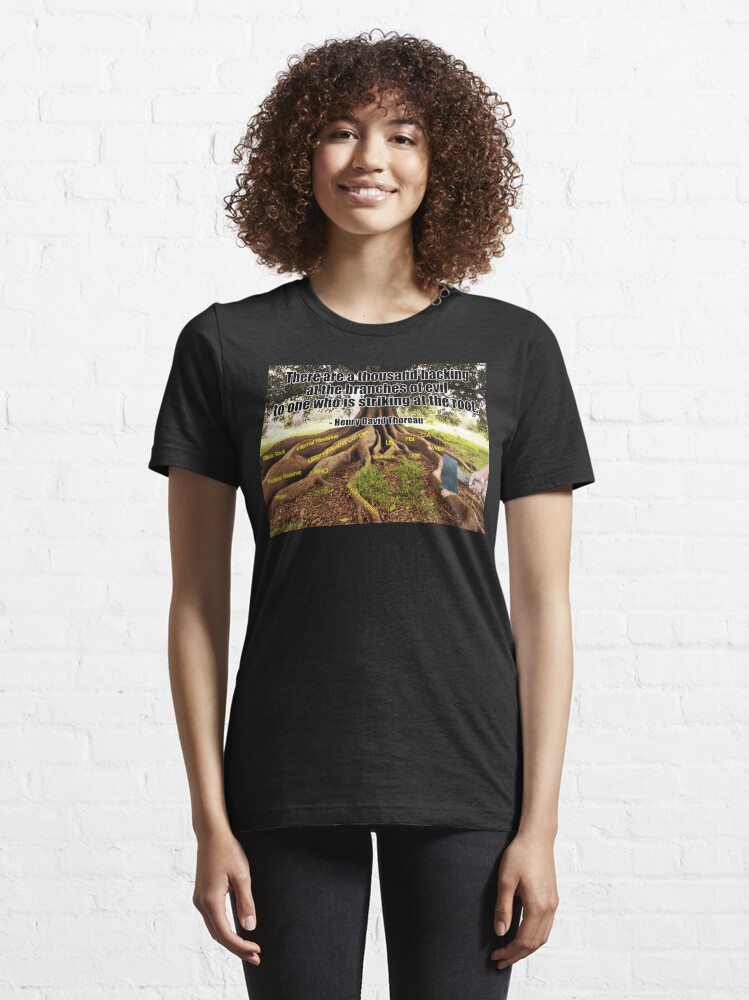 Thumbnail 6 of 7, Essential T-Shirt, Striking at the Root designed and sold by ShipOfFools.