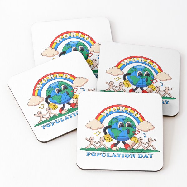 Item preview, World population day, earth walks happily while holding on to paper humans designed and sold by Kevyn Adha.