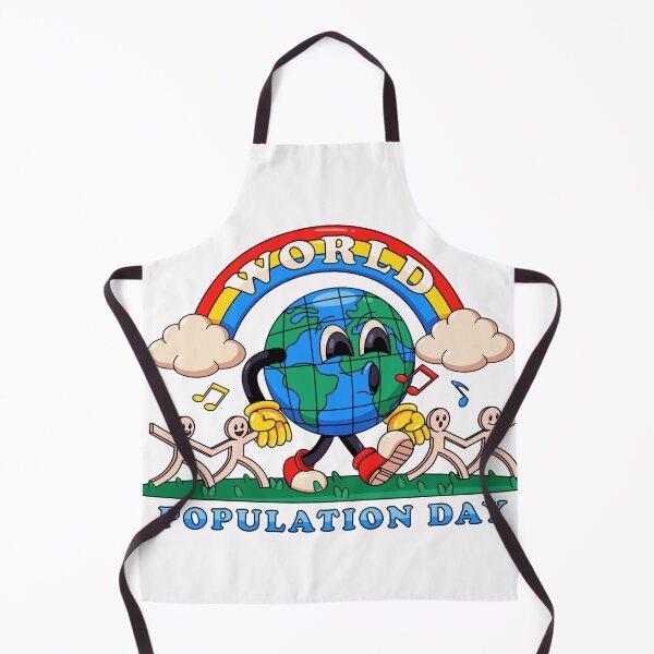 Item preview, World population day, earth walks happily while holding on to paper humans designed and sold by Kevyn Adha.
