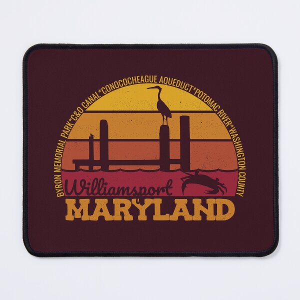 Item preview, Williamsport Maryland Sunset Retro Vintage Local Pride Logo designed and sold by CRHPOD20.