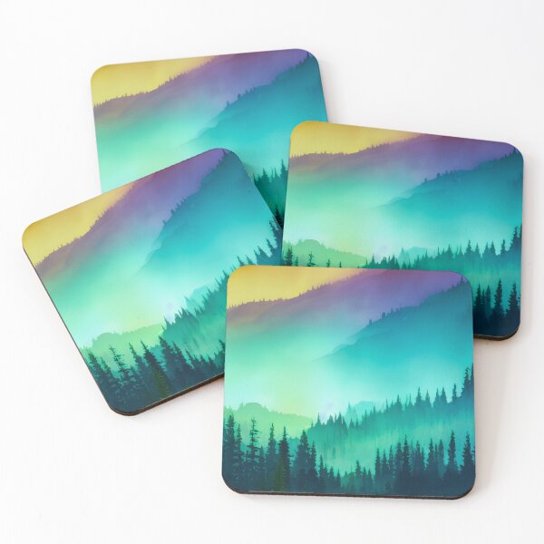 Item preview, Watercolor Mountain Landscape Atmospheric Matte Painting designed and sold by redjaygraphics.
