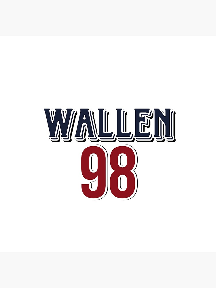 98 Braves Wallen Full Button Baseball Jersey Morgan Wallen Braves