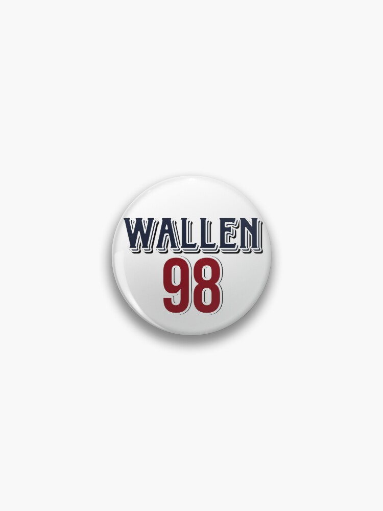 98 Braves Wallen Full Button Baseball Jersey Morgan Wallen Braves