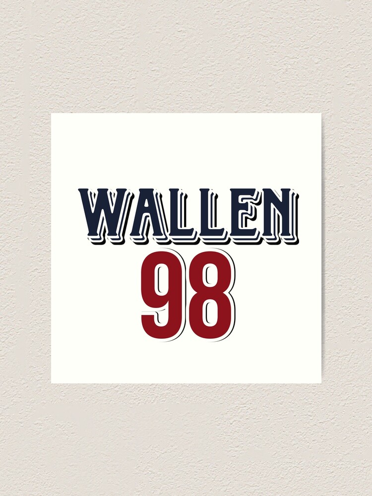 Morgan Wallen 98' Braves Canvas Wrap Wallen Decor 