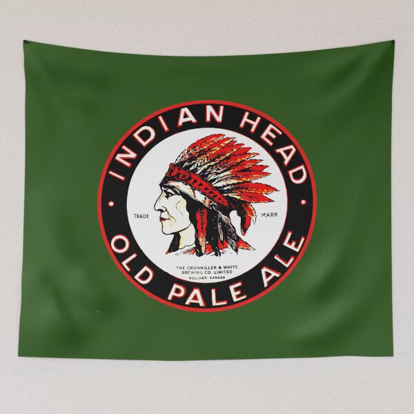 Item preview, Indian Head Old Pale Ale - Vintage Beer Label Art   	 designed and sold by mznaafta49.