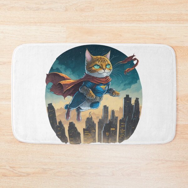Item preview, Super Hero Cat Cartoon Flint Color | Unique Cat Lover Gift Idea designed and sold by MaFleiva.