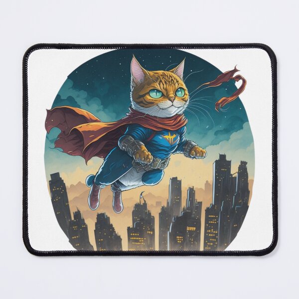 Item preview, Super Hero Cat Cartoon Flint Color | Unique Cat Lover Gift Idea designed and sold by MaFleiva.