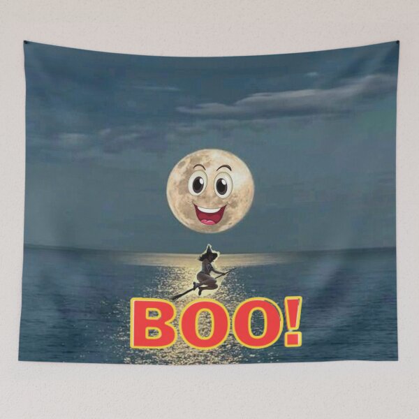 Item preview, Boo! Witch Flying On Broom designed and sold by Profitrip.