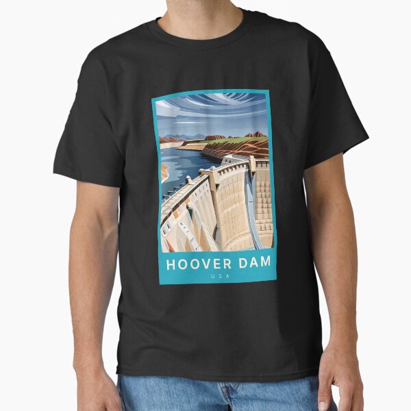 Item preview, Hoower Dam Usa Digital Art Illustration Travel Poster designed and sold by TravelMarvel.