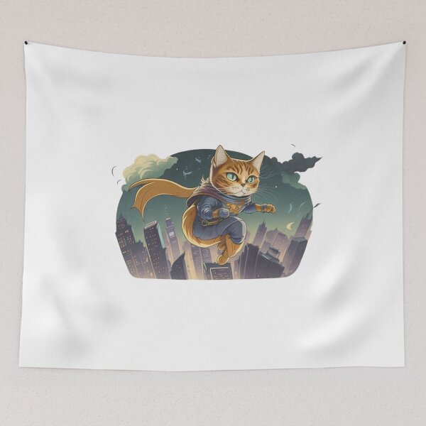 Item preview, Super Hero Cat Cartoon Latte Color | Unique Cat Lover Gift Idea designed and sold by MaFleiva.
