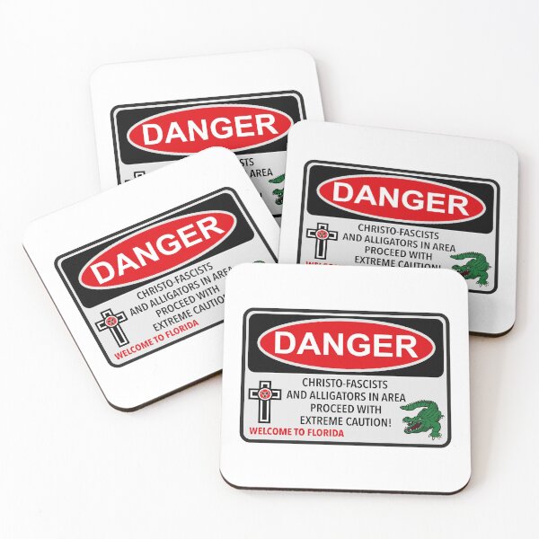Item preview, FLORIDA Christo-Fascist Danger Sign designed and sold by Thelittlelord.