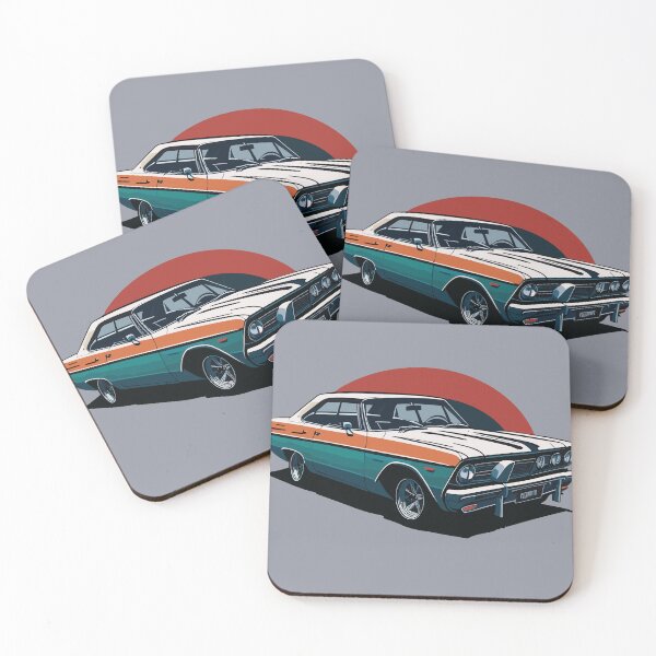 Artikelvorschau, Vintage Ford Falcon Auto mit roter Farbe – digitale Kunst entworfen und verkauft von InnovativeGFX.