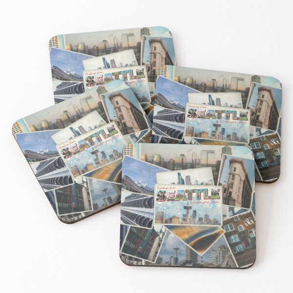 Item preview, Greetings from Seattle in Washington State Vintage style retro souvenir designed and sold by DeveloperProp0.